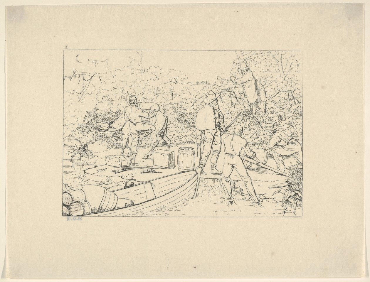 Pašování léků na jih z Konfederačních válečných leptů, 1861-63. od Adalbert John Volck