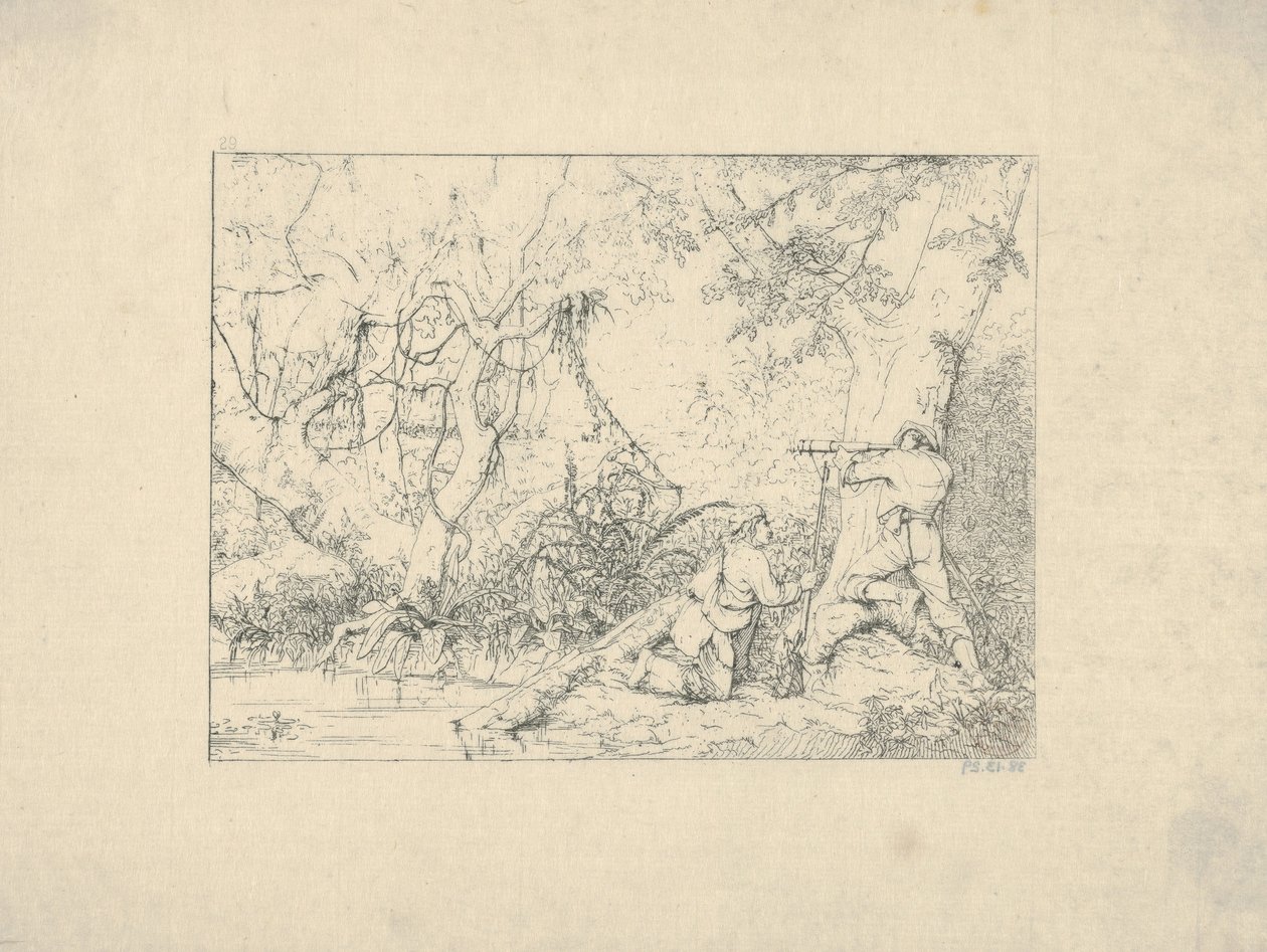 Vicksburg Canal z Confederate War Etchings, 1861-63. od Adalbert John Volck