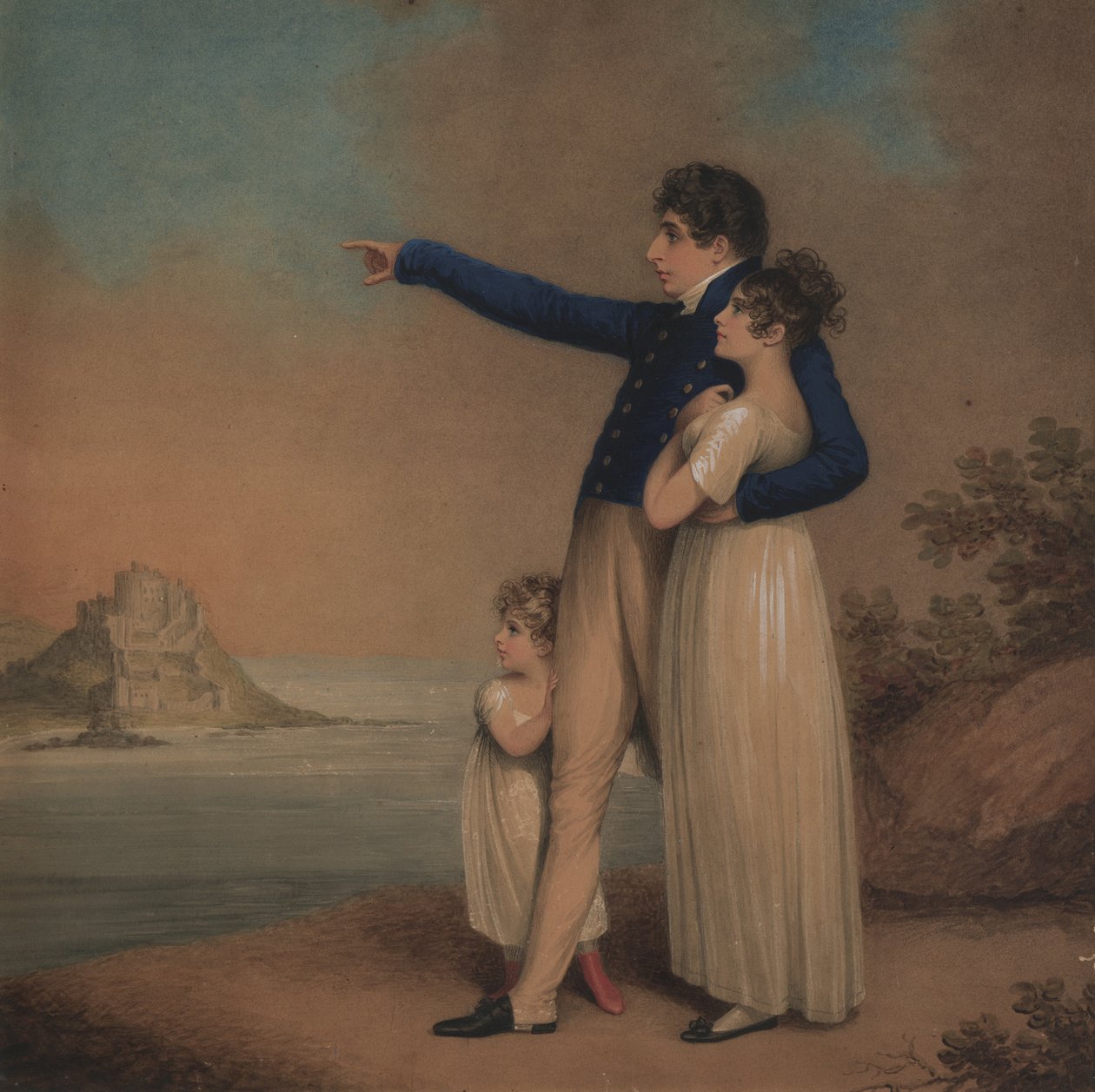 Robert Southey a jeho dcery, 1824 od Adam Buck