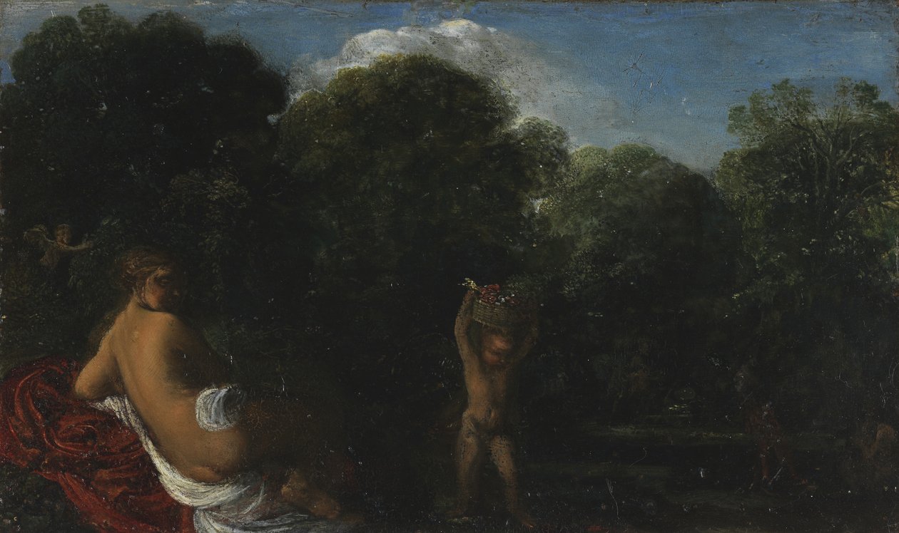Venuše a Amor, 1600-05 (olej na mědi) od Adam Elsheimer