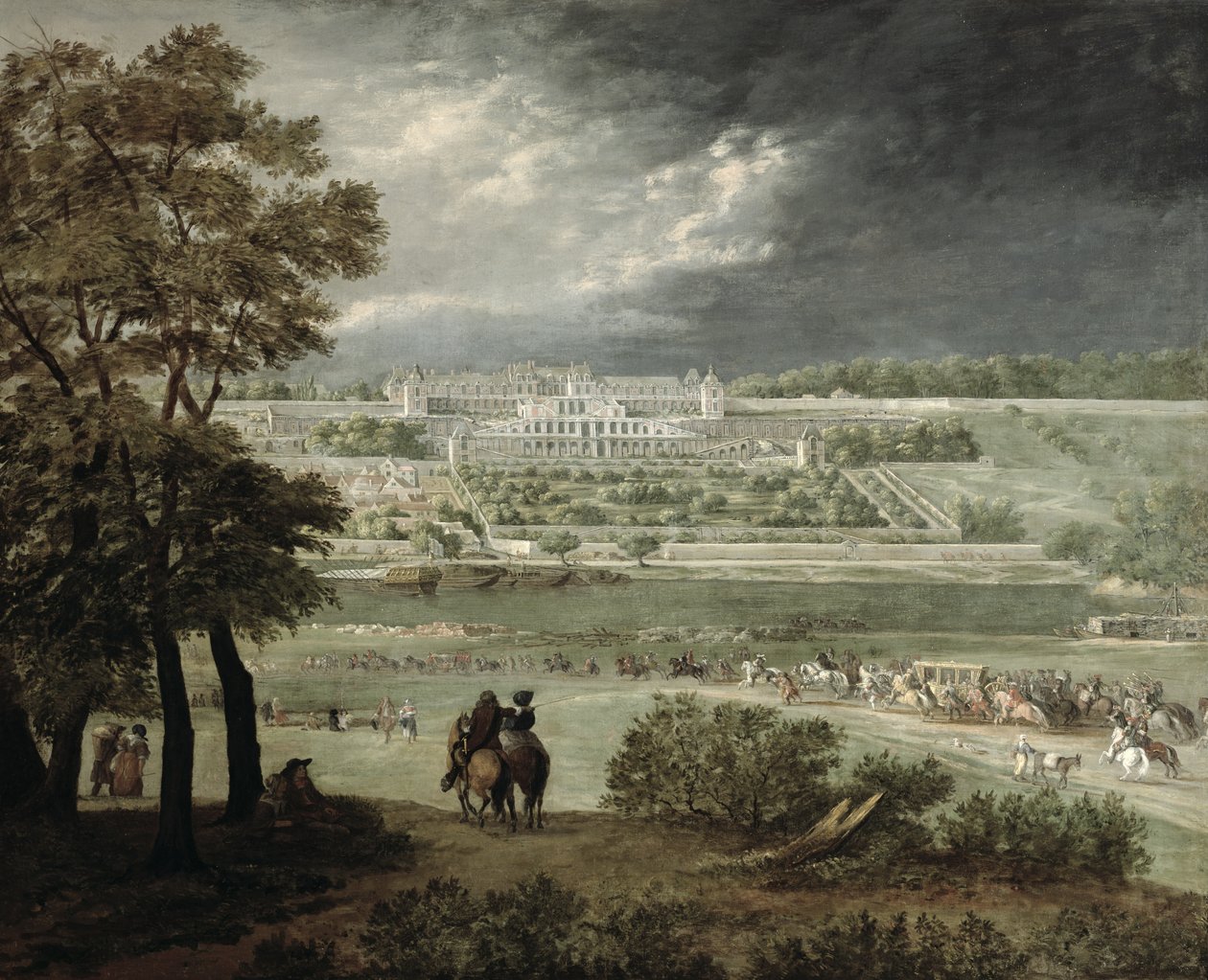 Zámek St. Germain-en-Laye v roce 1655 od Adam Frans van der Meulen