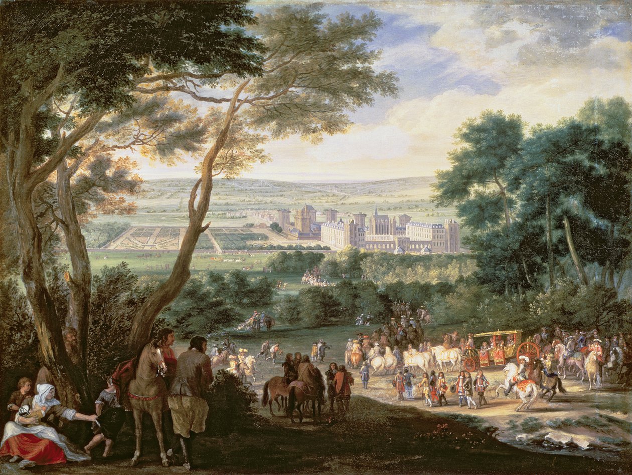 Ludvík XIV. (1638-1715) ve Vincennes od Adam Frans van der Meulen