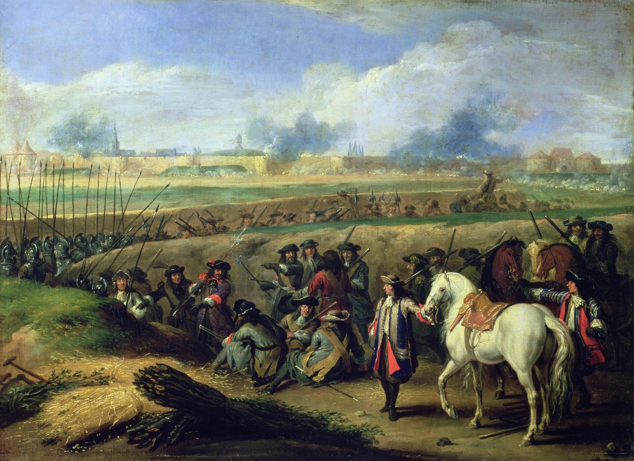 Ludvík XIV. (1638-1715) při obléhání Tournai, 21. června 1667 od Adam Frans van der Meulen