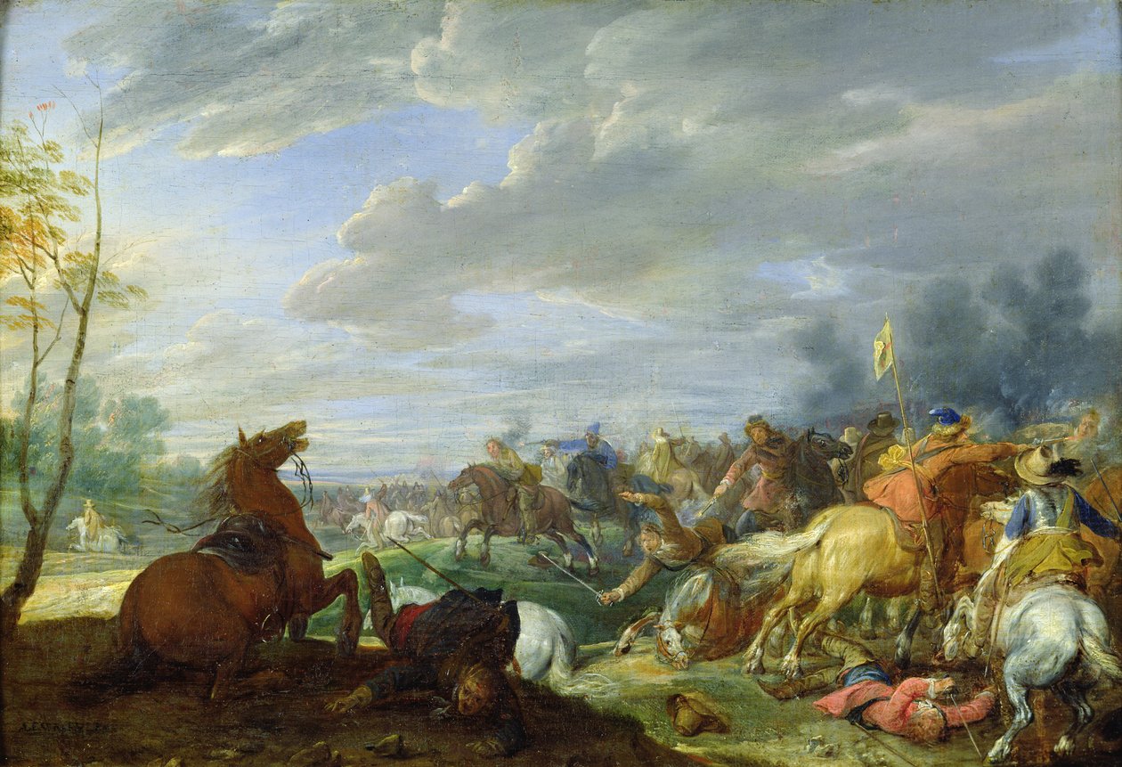 Šoková kavalérie od Adam Frans van der Meulen