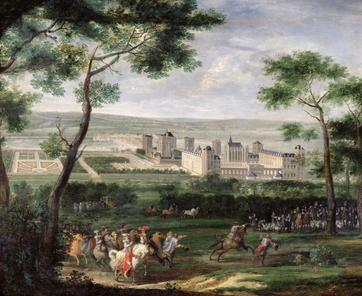 Pohled na zámek Vincennes, asi 1665 od Adam Frans van der Meulen
