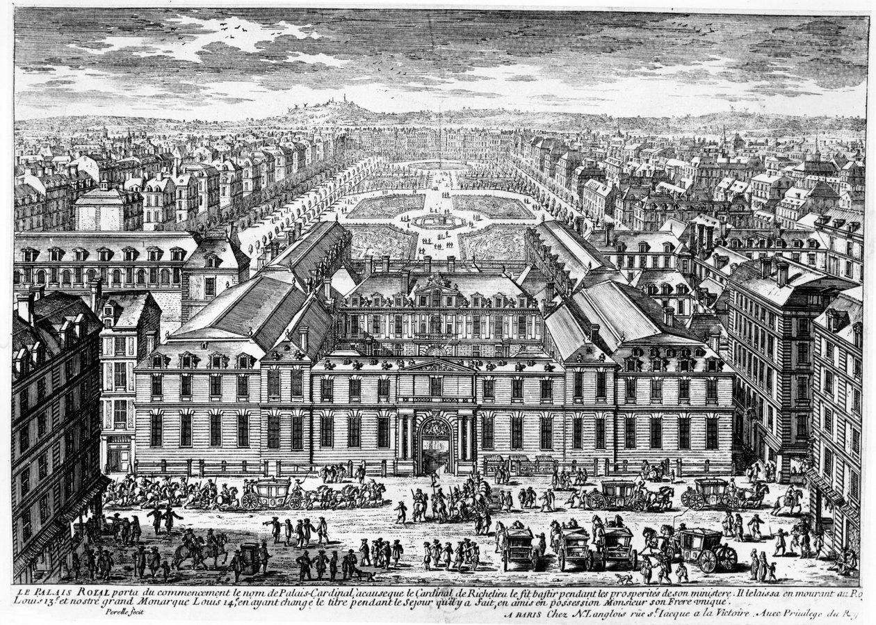Palais-Royal, Paříž, kolem roku 1680 od Adam Perelle