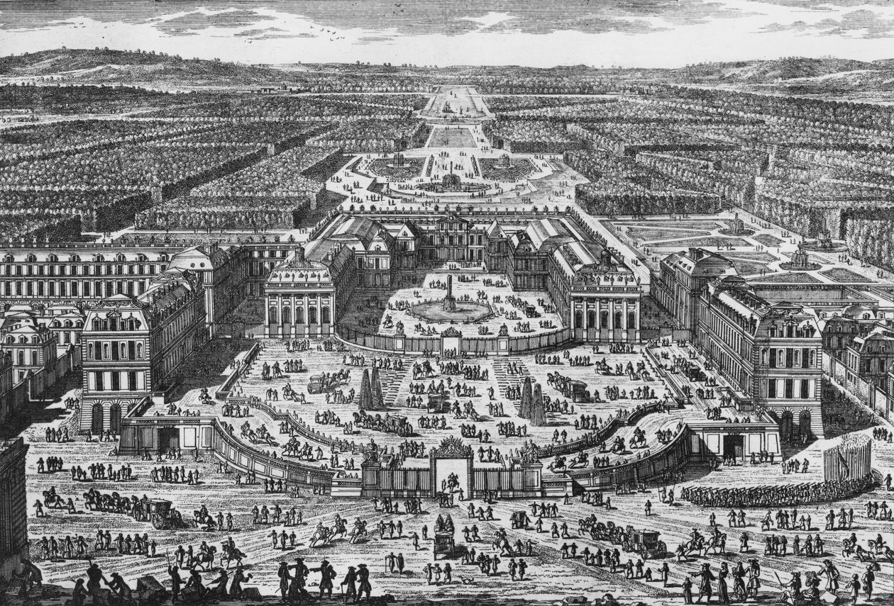 Pohled na zámek Versailles od Adam Perelle
