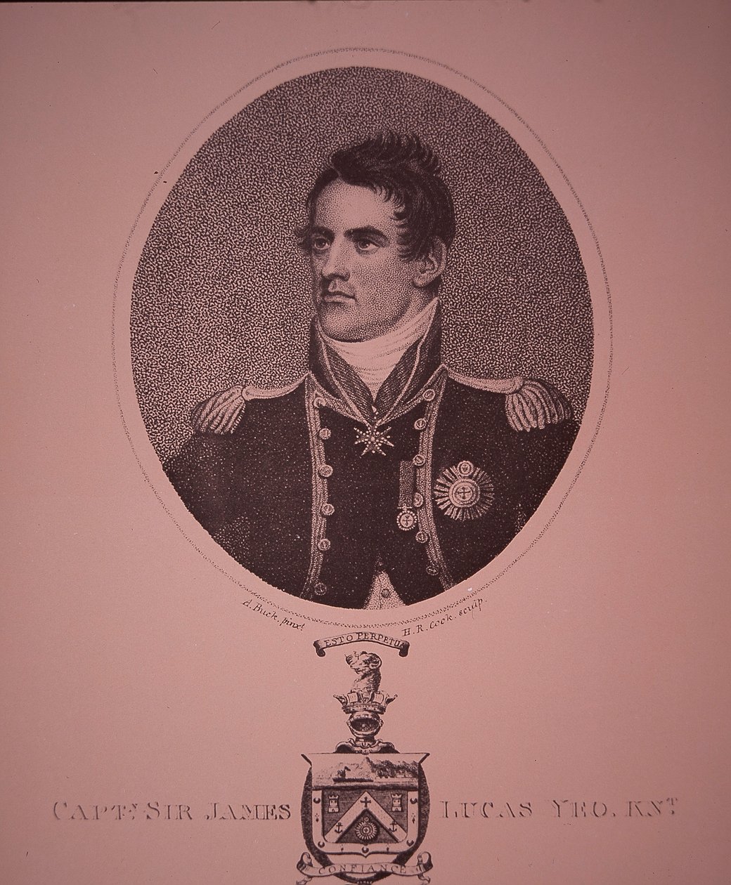 Sir James Lucas Yeo (rytina) od Adam (after) Buck