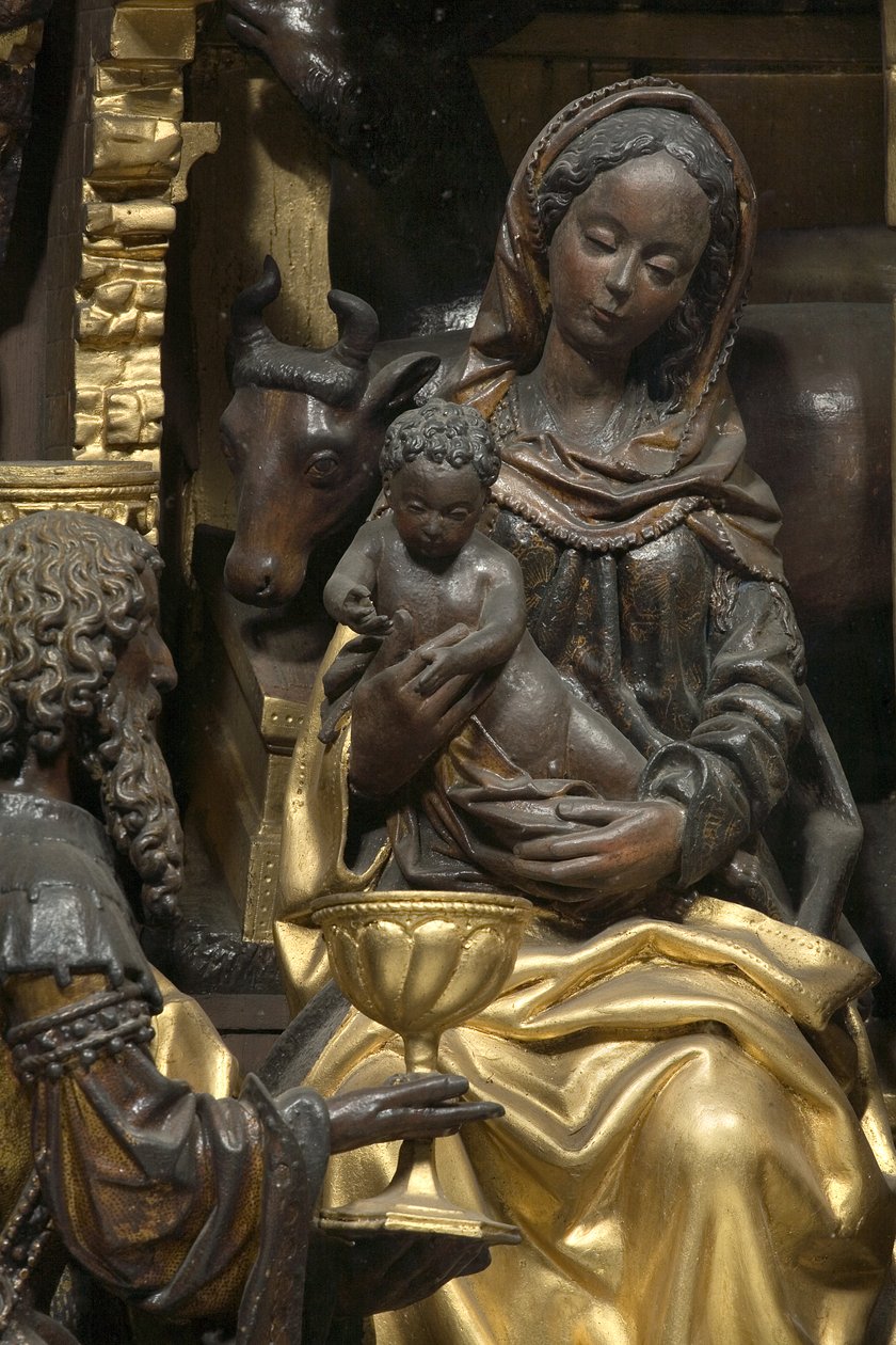 Klanění tří králů, detail od Adam (school of) Kraft
