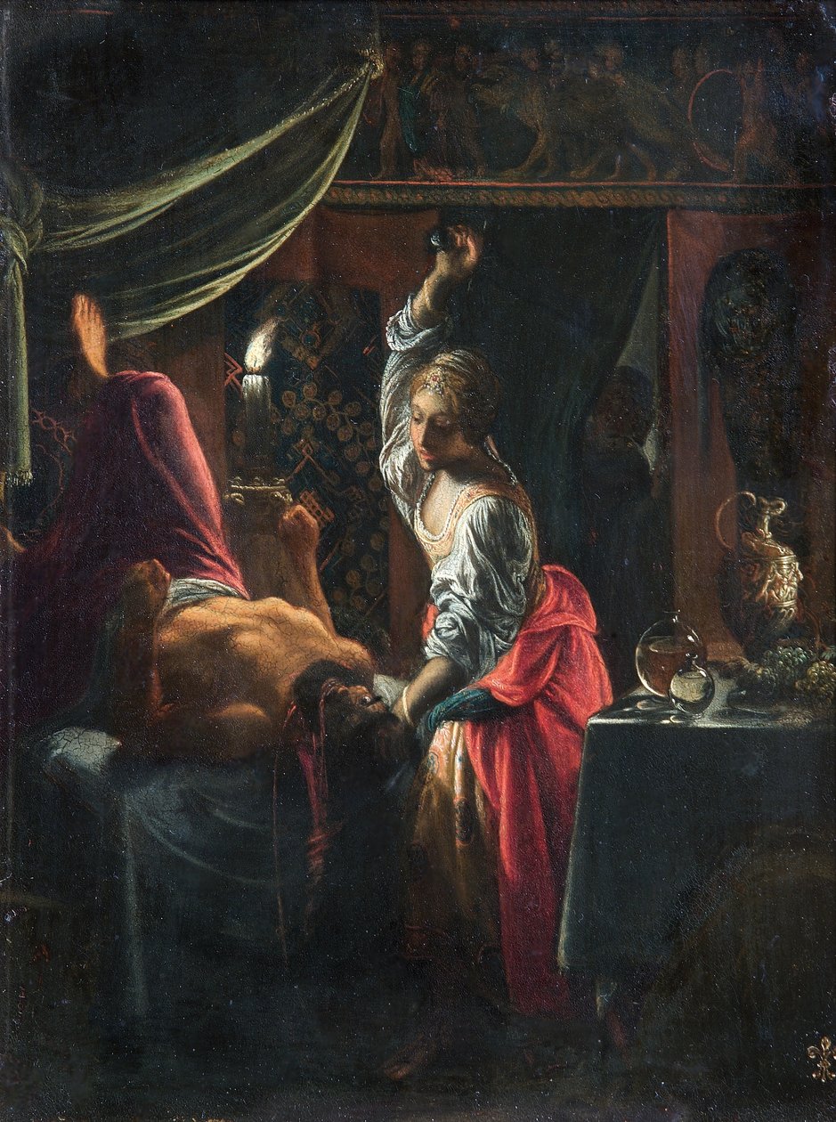 Judith Slaying Holofernes, kolem 1601-03 (olej na mědi) od Adam Elsheimer