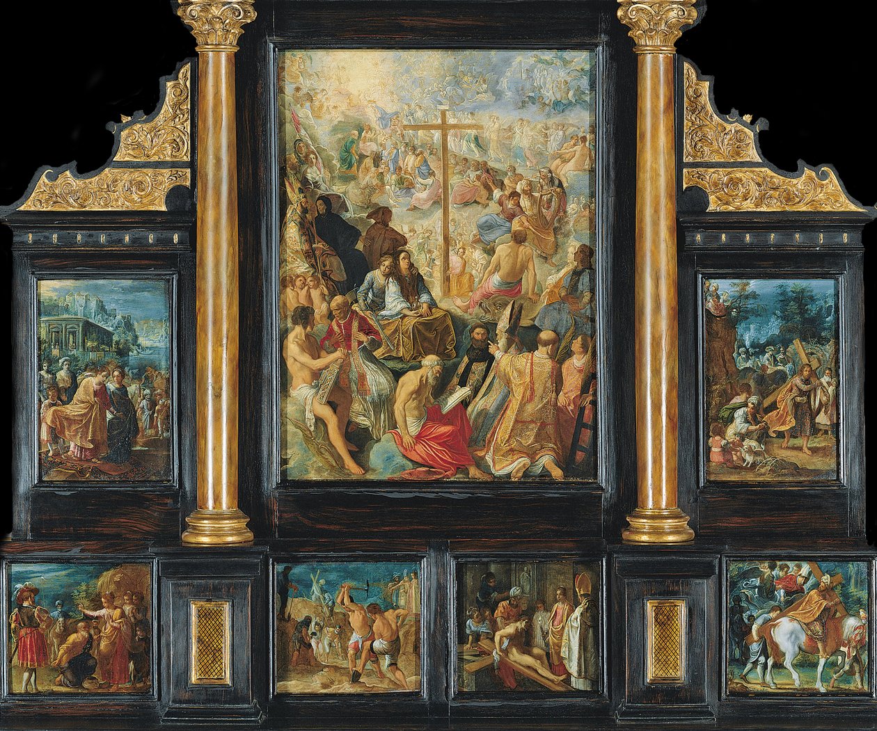Frankfurtský oltářní obraz Povýšení pravého kříže od Adam Elsheimer