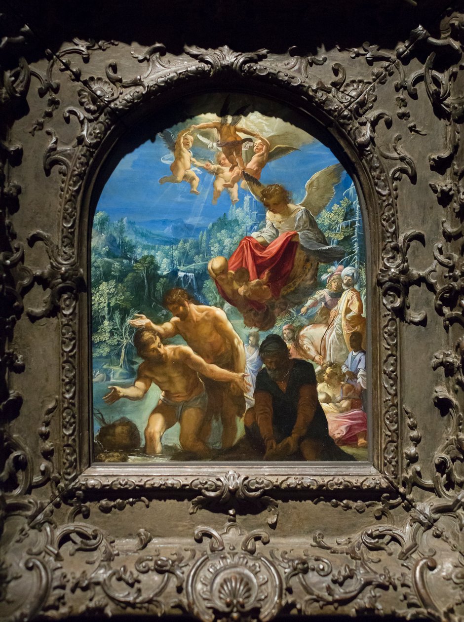 Křest Krista, asi 1598-1600 (olej na mědi) od Adam Elsheimer