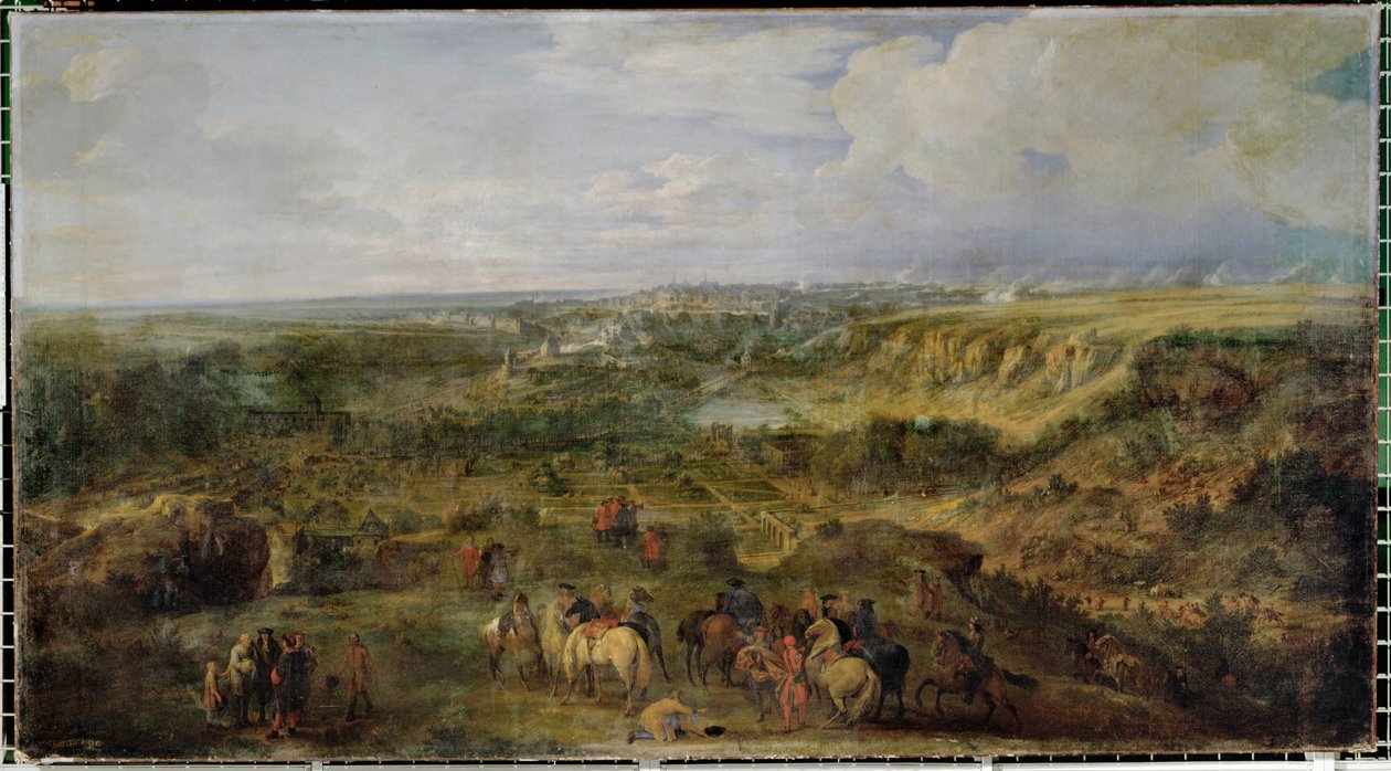 Pohled na Lucemburk z lázní Mansfeld... od Adam Frans van der (circle of) Meulen