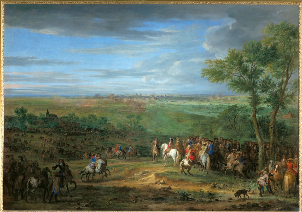 Příjezd Ludvíka XIV. do tábora před Maastrichtem, červen 1673 ... od Adam Frans van der Meulen