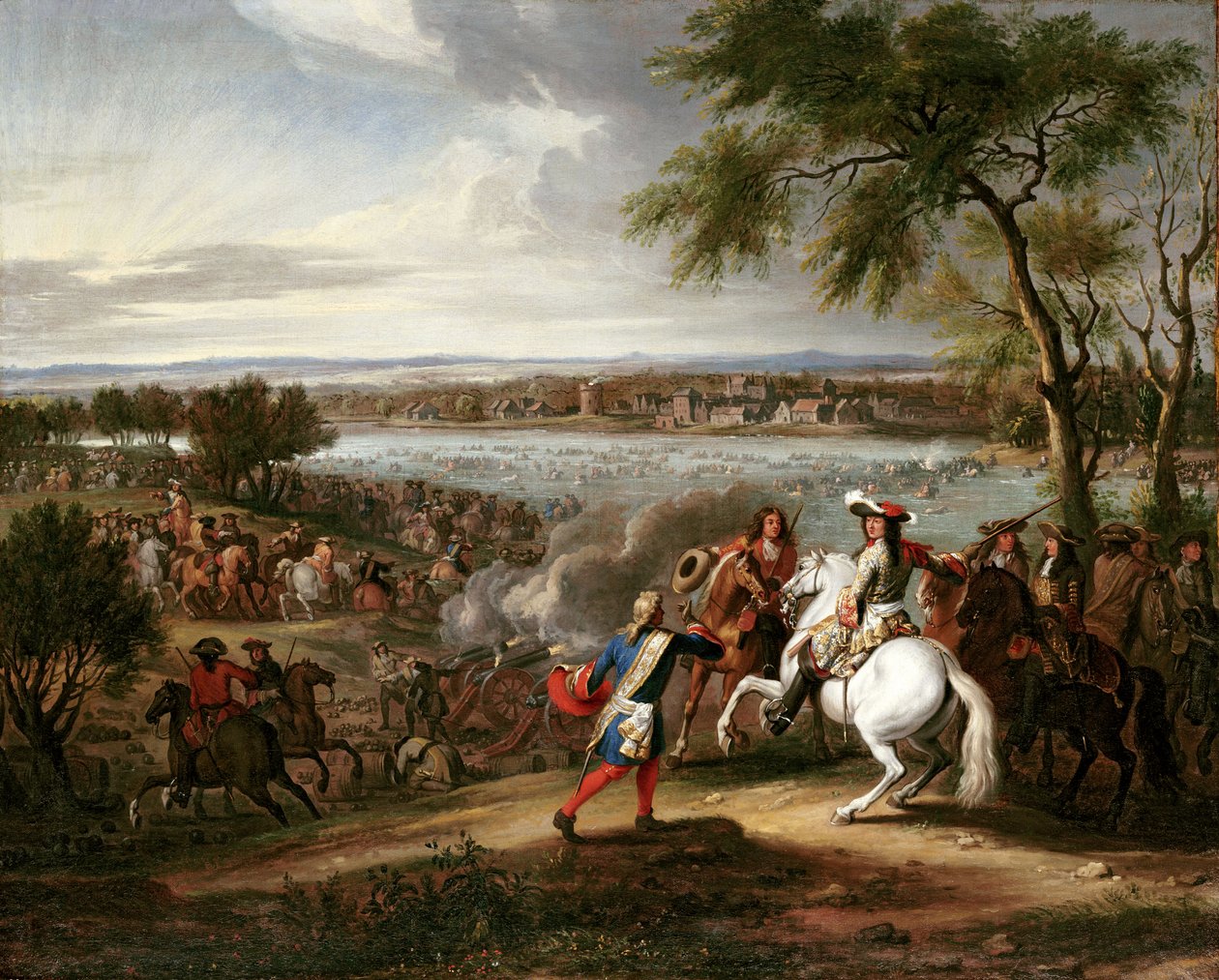 Francouzský král Ludvík XIV. Překračování Rýna, 12. června 1672 od Adam Frans van der Meulen