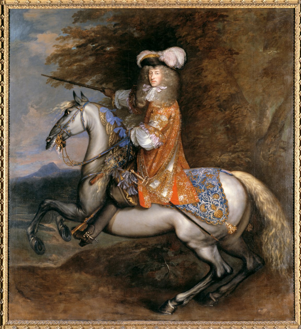 Lord William Cavendish, později 4. hrabě a 1. vévoda z Devonshire na koni (olej na plátně) od Adam Frans van der Meulen