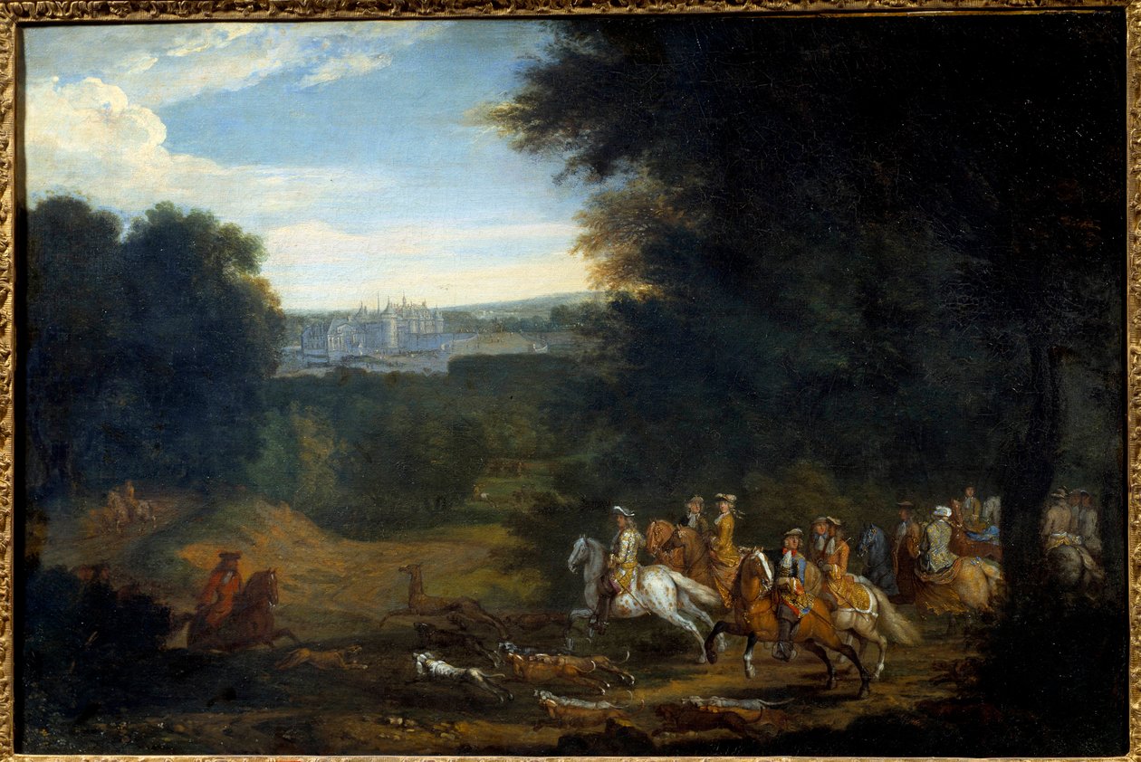Ludvík XIV je na lovu. Obraz od Adama Francoise Van Der Meulena od Adam Frans van der Meulen