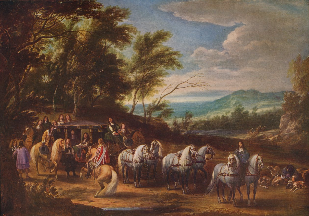 Philippe Francois dArenberg setkání s vojsky, 1662, c1915 od Adam Frans van der Meulen