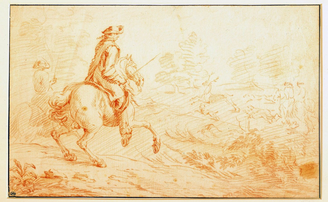 Lov sangvinických jelenů od Adama Van der Meulena (1632-1690) Paříž 17. století, muzeum Louvre od Adam Frans van der Meulen