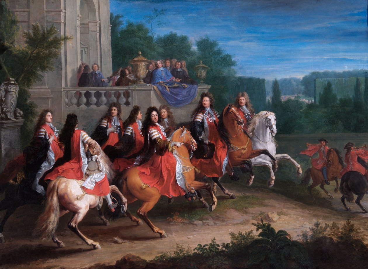 Colbert-perhe, n. 1680-1683 (öljy kankaalle) od Adam Frans van der Meulen