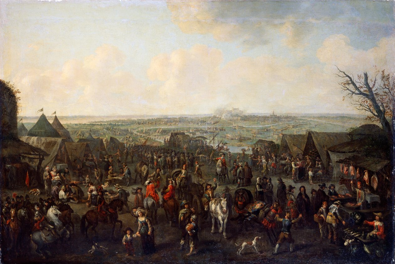 Obležení města, 1660. od Adam Frans van der Meulen