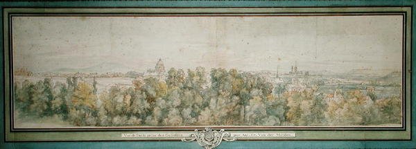 Pohled na Paříž z dílny gobelínů (wc na papíře) od Adam Frans van der Meulen