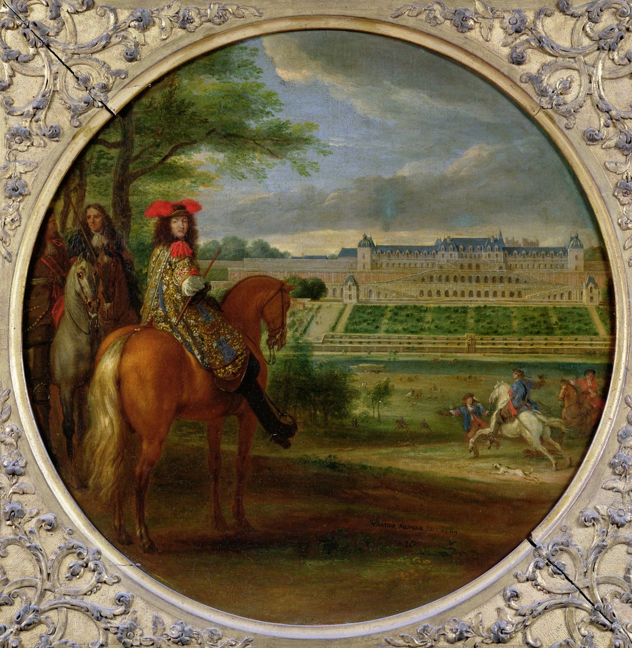 Pohled na Nový palác Saint-Germain z Terraced Side, 1669 od Adam Frans van der Meulen