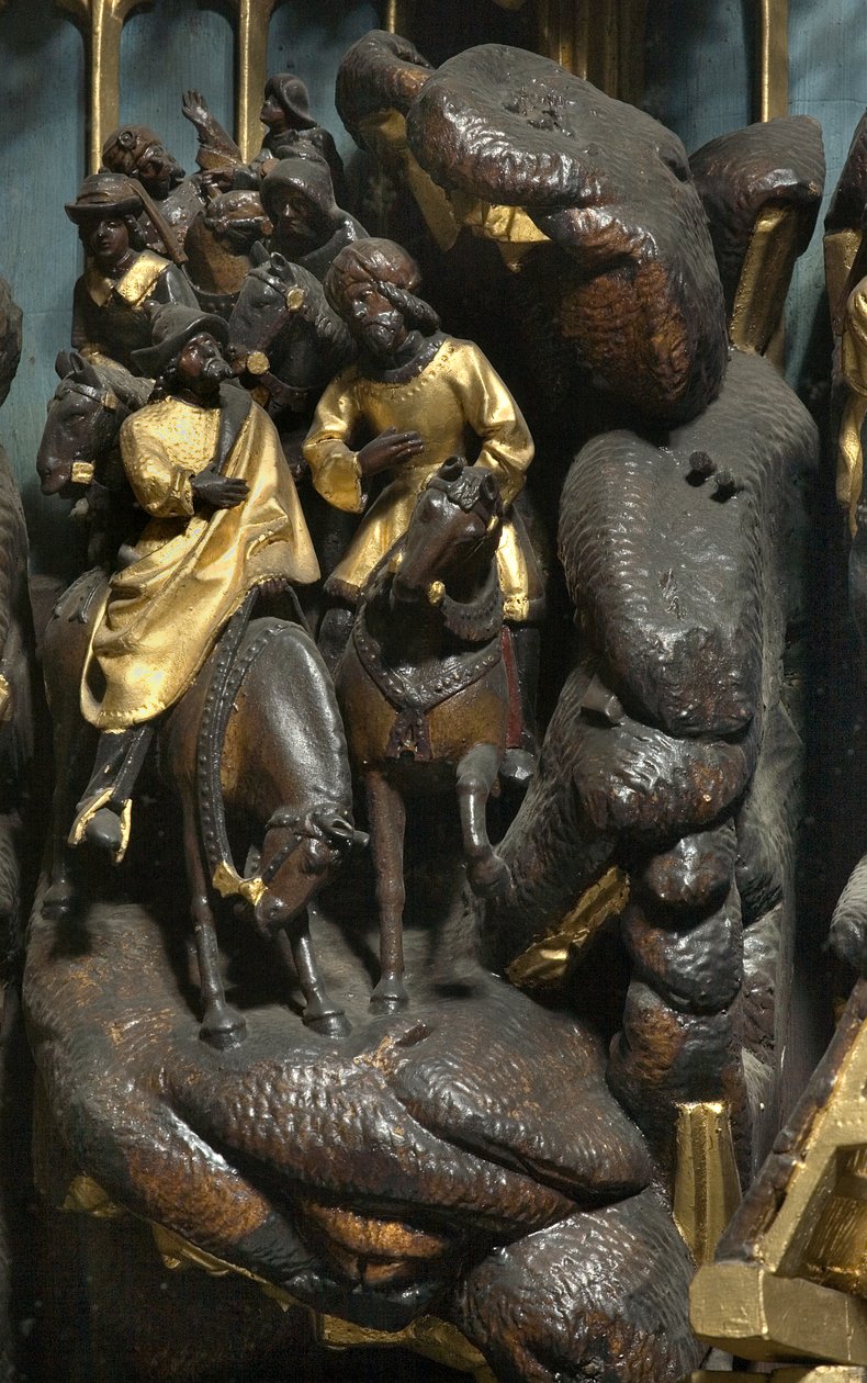 Klanění tří králů, detail od Adam Kraft