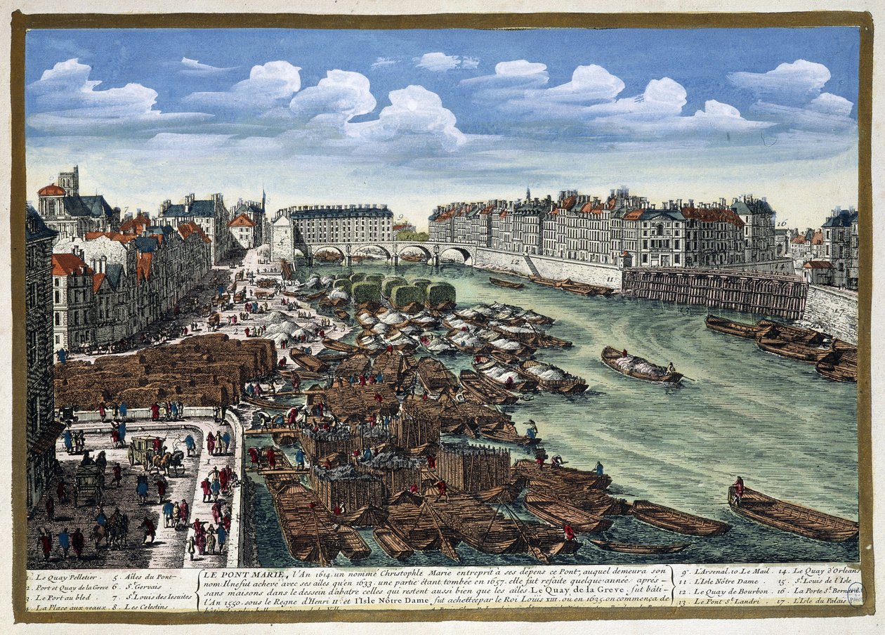 Le Pont Marie po rekonstrukci - v „“Paříži“ od Perelle od Adam Perelle