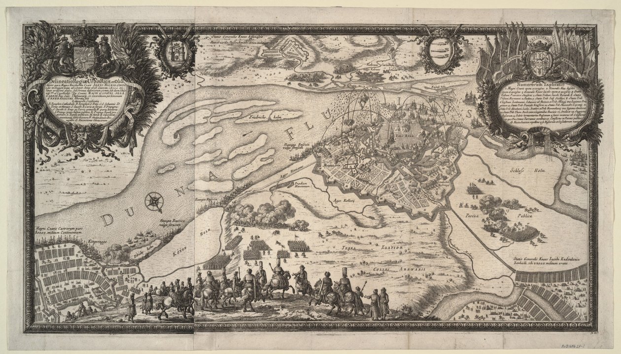 Obléhání Rigy ruskou armádou za cara Alexeje Michajloviče v roce 1656, 1656 od Adam Perelle