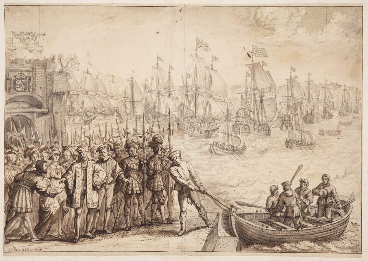 Christian II opouští Kodaň v roce 1523 od Adam Willaerts