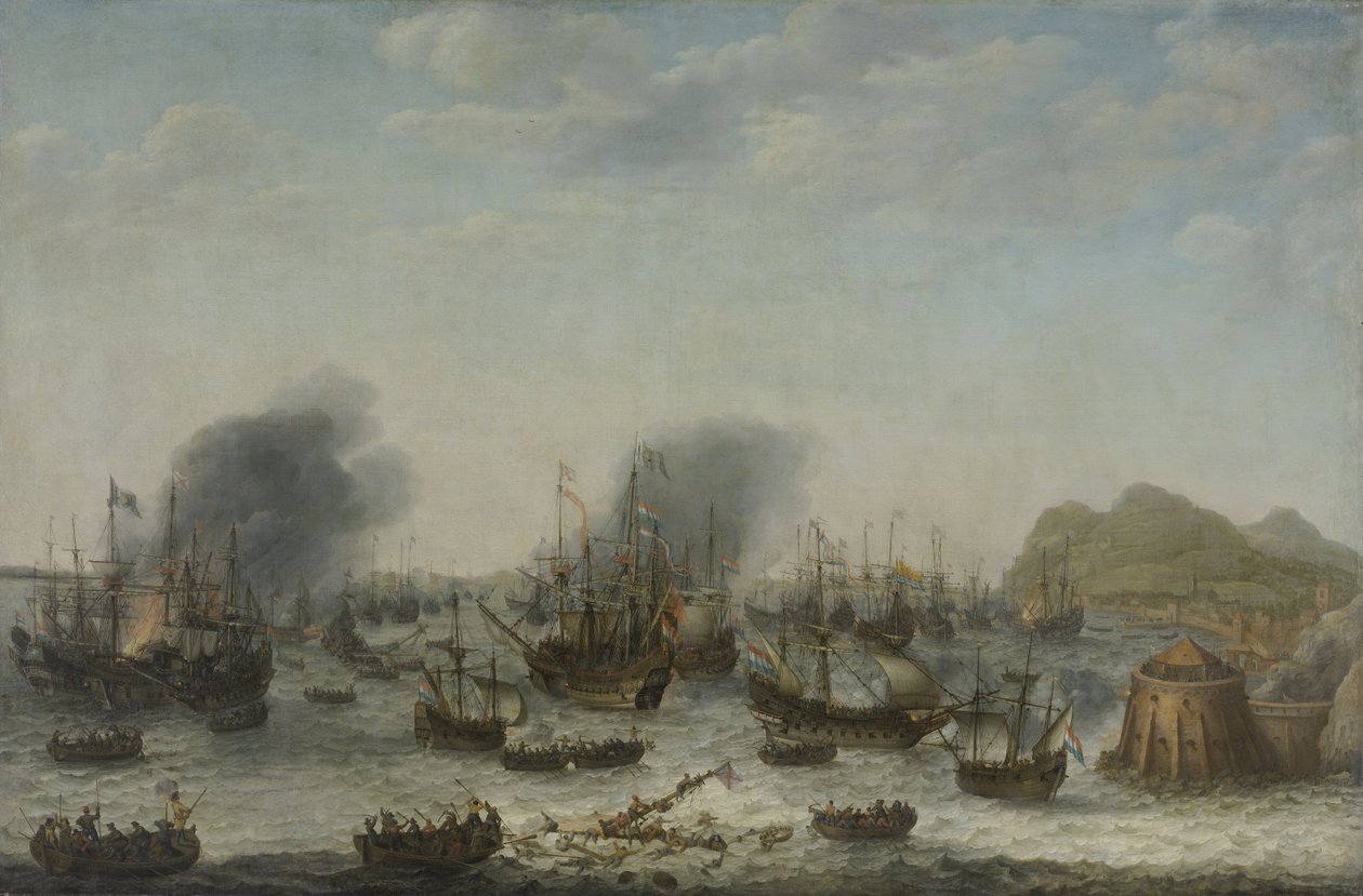 Námořní bitva u Gibraltaru 25. dubna 1607, 1639 od Adam Willaerts