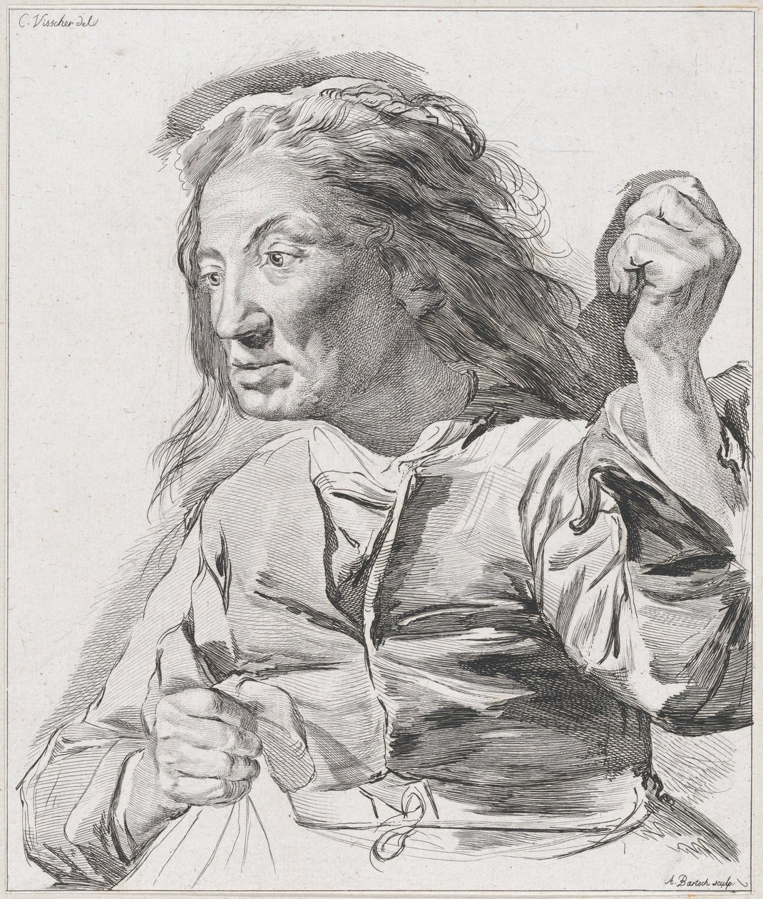 Stará žena se zaťatými pěstmi, 1786. od Adam von Bartsch