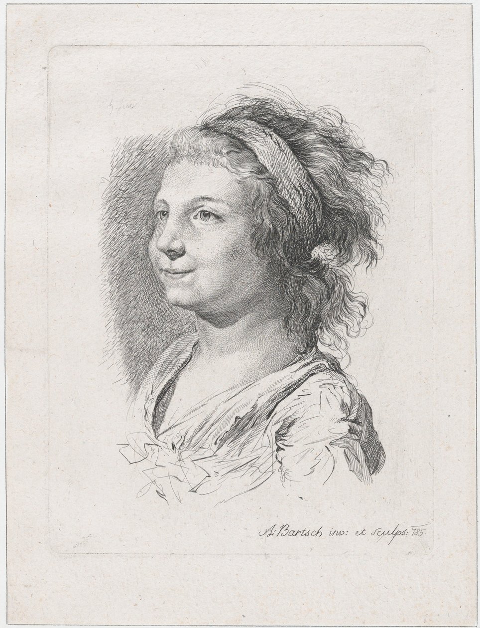 Portrét Marie Anny Schaubach, 1785. od Adam von Bartsch