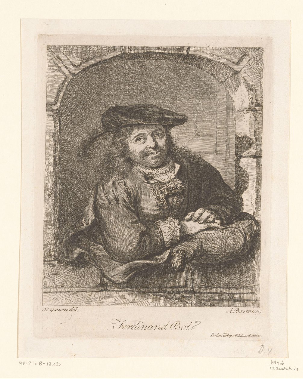 Portrét Ferdinanda Bola v okně od Adam von Bartsch