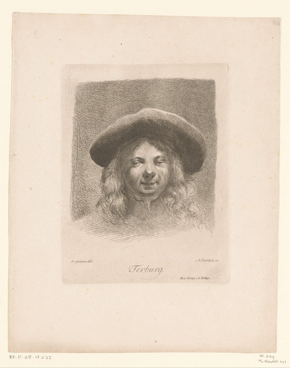Portrét Moses ter Borch od Adam von Bartsch