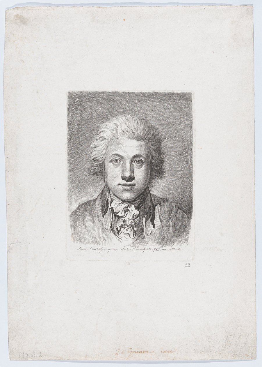 Autoportrét, 1785. od Adam von Bartsch