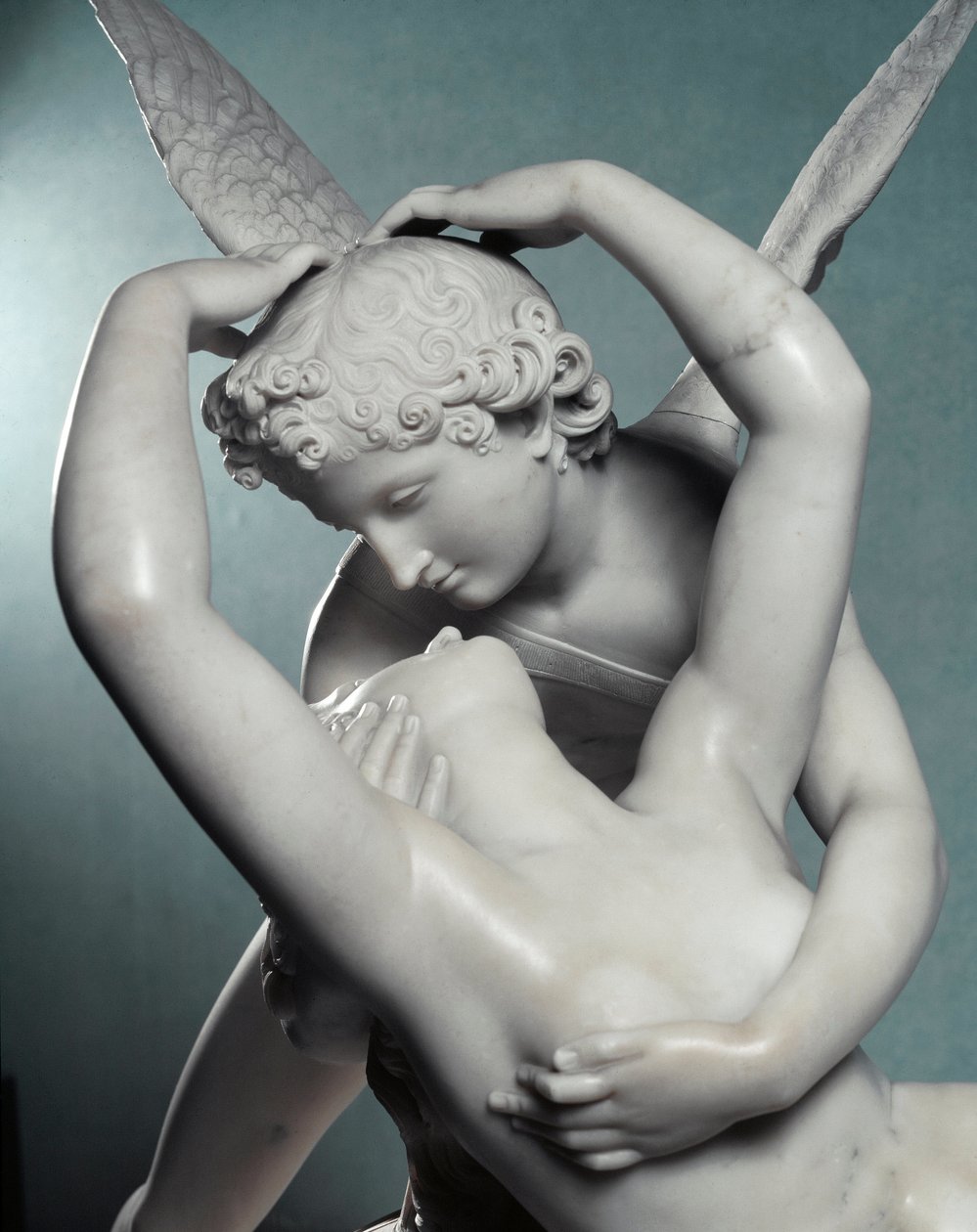 Detail lásky a psychiky. Mramorová socha od Adama Tadoliniho (1788-1868) podle díla Antonia Canovy (1757-1822) vyrobená v letech 1787-1793. Villa Carlotta, Tremezzo od Adamo Tadolini