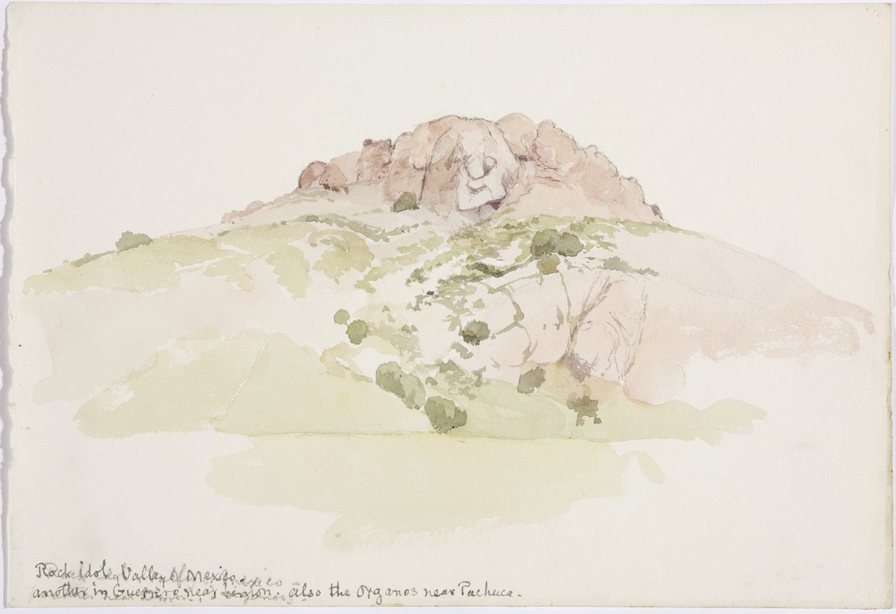 Rockový idol“ Cerro de los Riscos, za Guadalupe, údolí Mexika, Mexiko od Adela Breton
