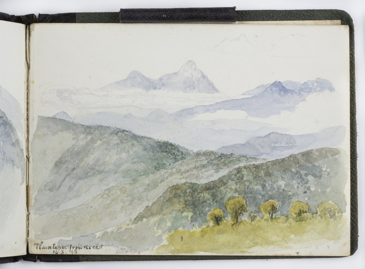 Náčrt akvarelů, kreseb a poznámek, Mexiko, 1896-1898 (akvarel) od Adela Breton