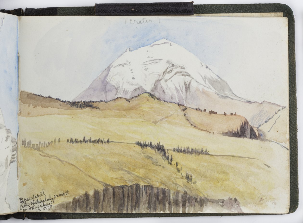 Náčrt akvarelů, kreseb a poznámek, Mexiko, 1896-1898 (akvarel) od Adela Breton