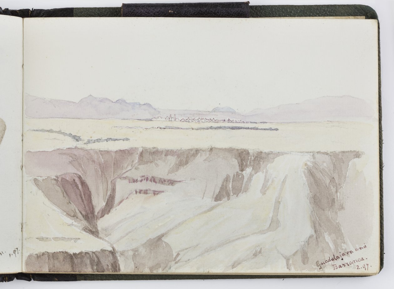Náčrt akvarelů, kreseb a poznámek, Mexiko, 1896-1898 (akvarel) od Adela Breton