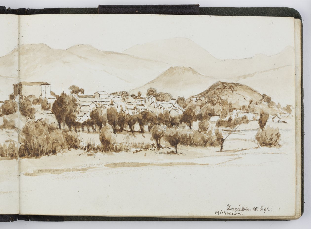 Náčrt akvarelů, kreseb a poznámek, Mexiko, 1896-1898 (akvarel) od Adela Breton