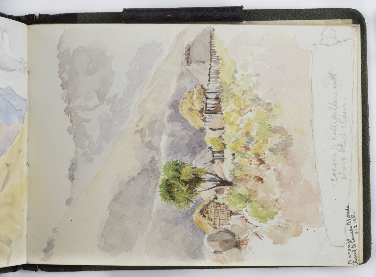 Náčrt akvarelů, kreseb a poznámek, Mexiko, 1896-1898 (akvarel) od Adela Breton