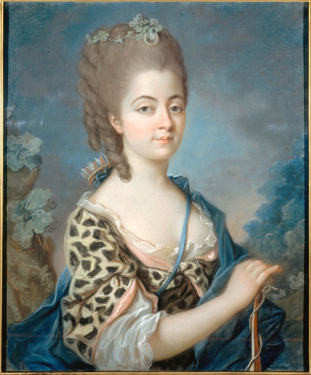 Portrét Marie-Aurore de Saxe 1748-1821 jako Diana, cca 1777. od Adelaide Labille Guiard