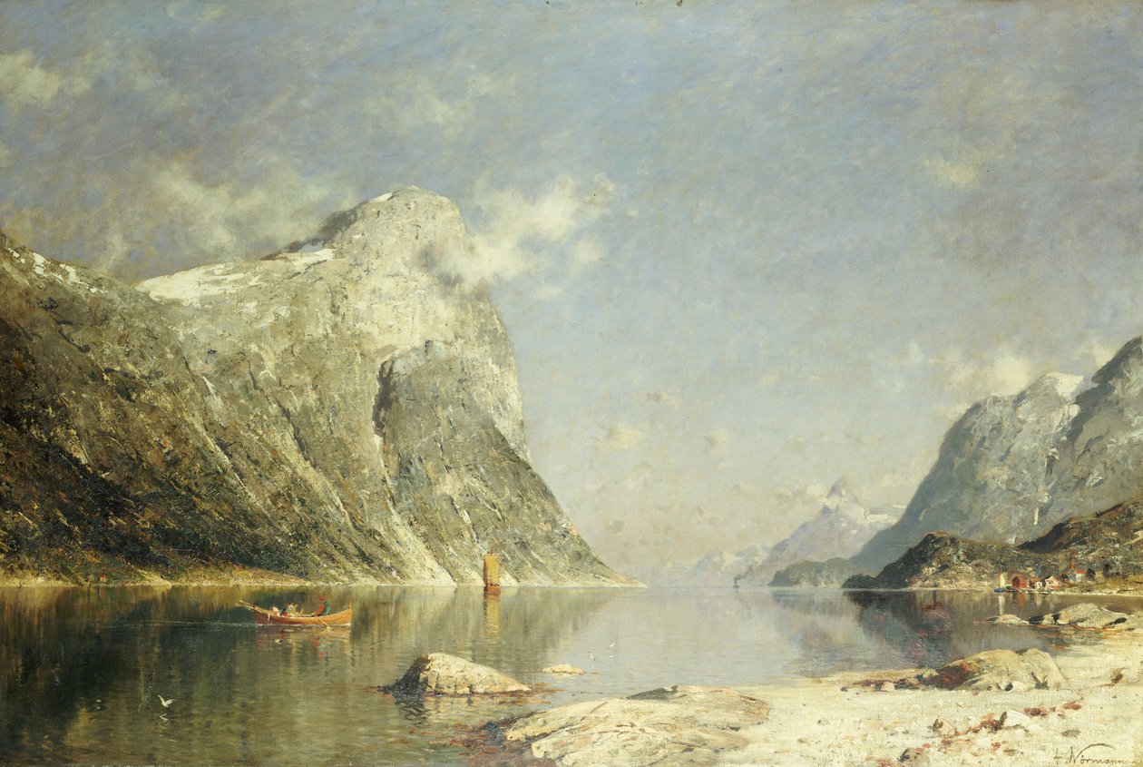 Scéna z fjordu od Adelsteen Normann
