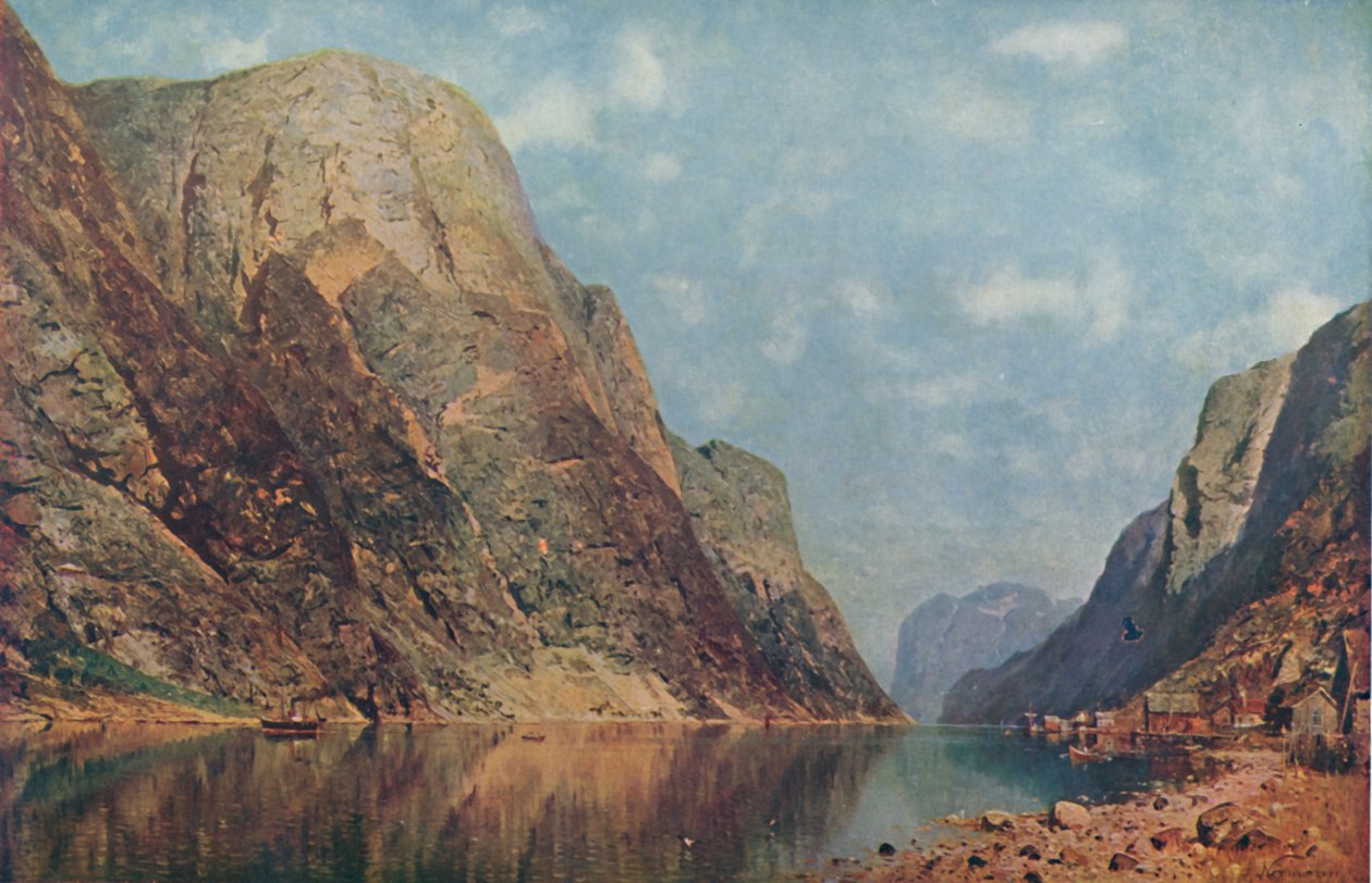 Sogne Fiord, Norsko, konec 19. století, 1914. od Adelsteen Normann