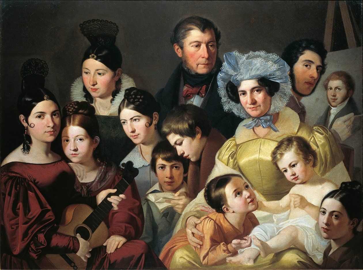 Malatesta Family v roce 1835 od Adeodato Malatesta, olej na plátně od Adeodato Malatesta or Malatesti