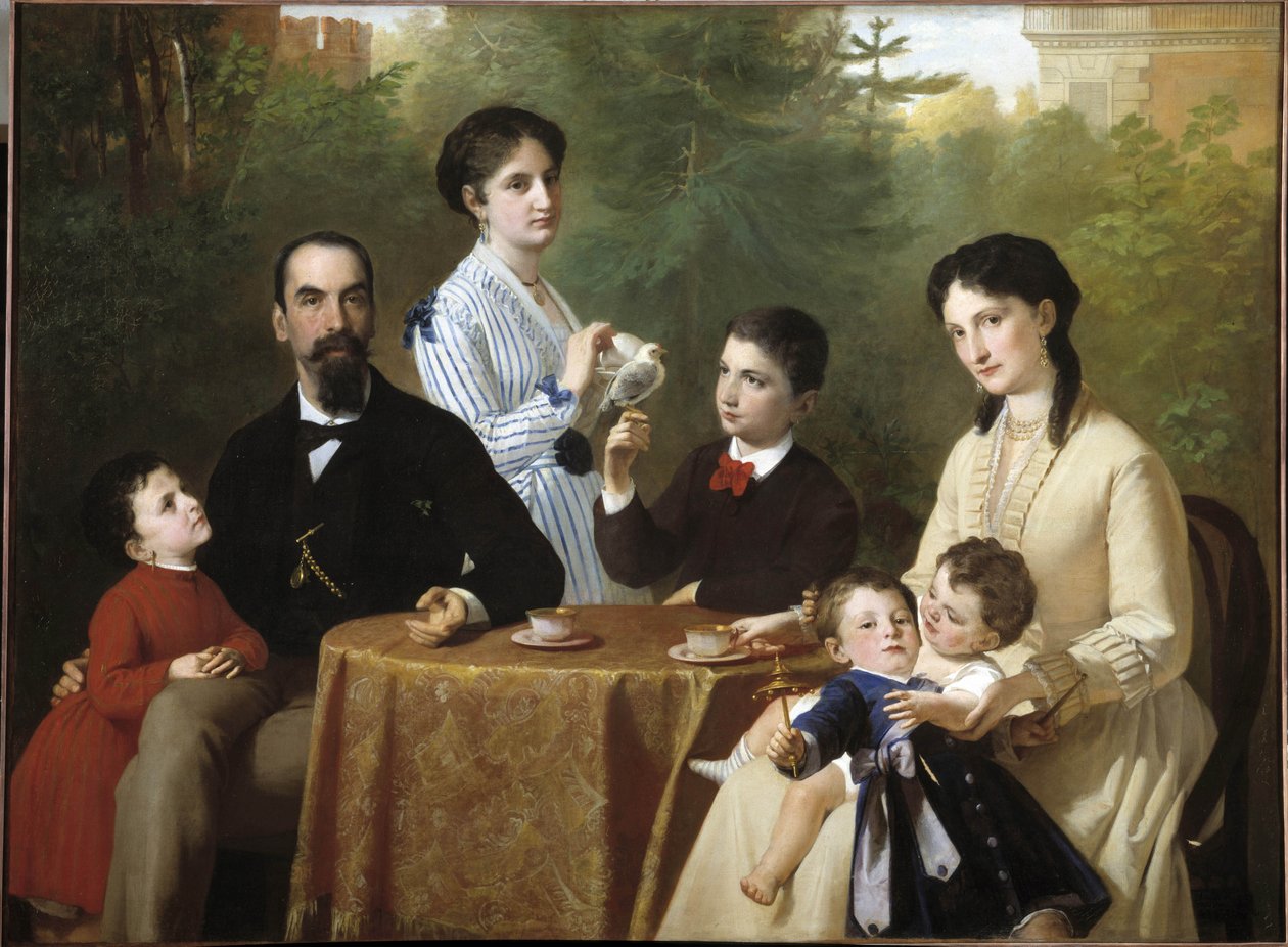 The Guastalla Family (olej na plátně) od Adeodato Malatesta or Malatesti
