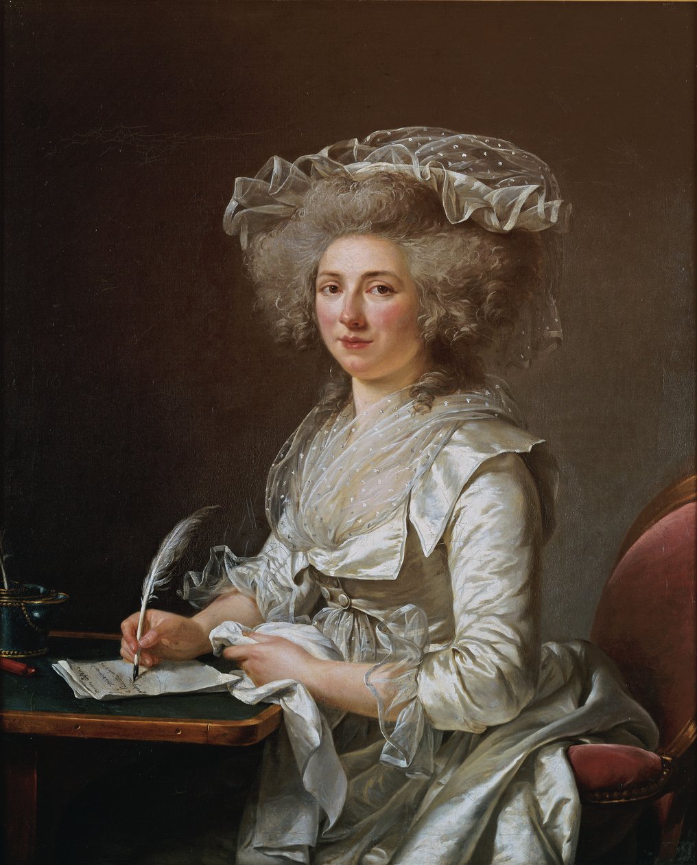 Francouzština:  Portrait de femme Portrét ženy od Adelaide Labille Guiard